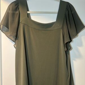 olive green blouse